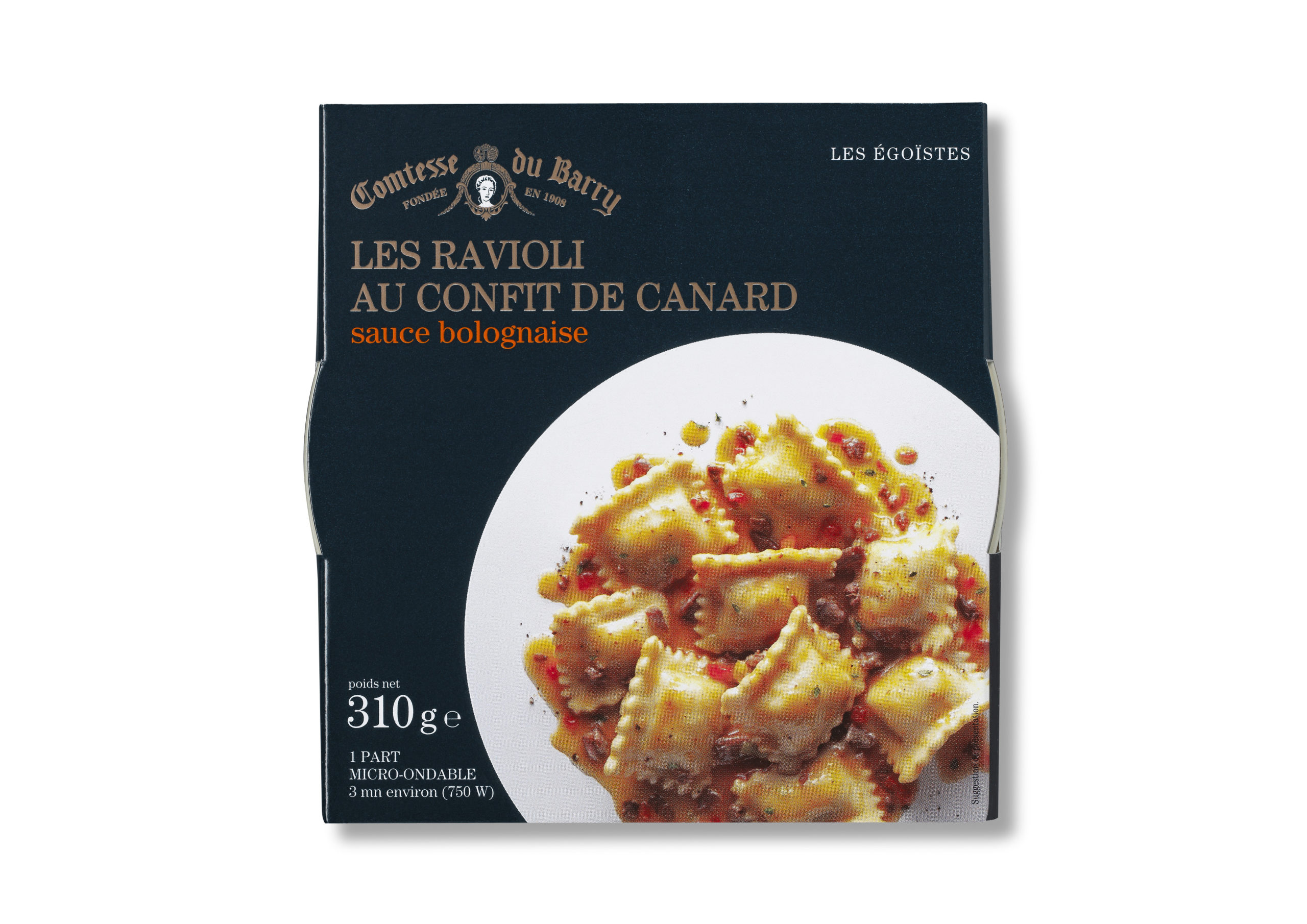 Ravioli au confit de canard et à la sauce bolognaise 350g