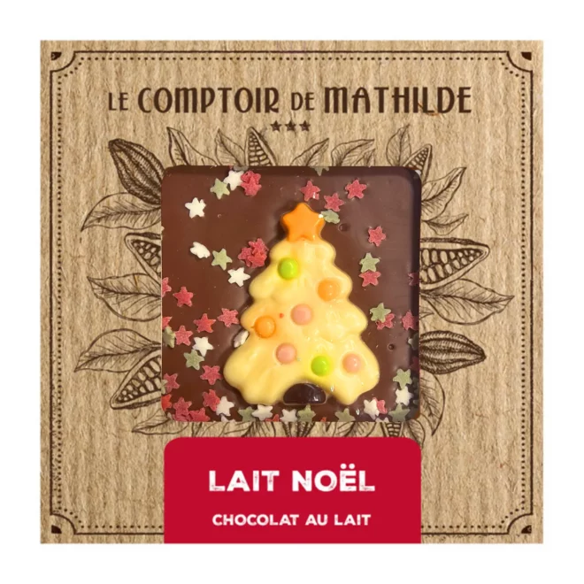 Le Comptoir de Mathilde tablette chocolat au lait Noël 80g