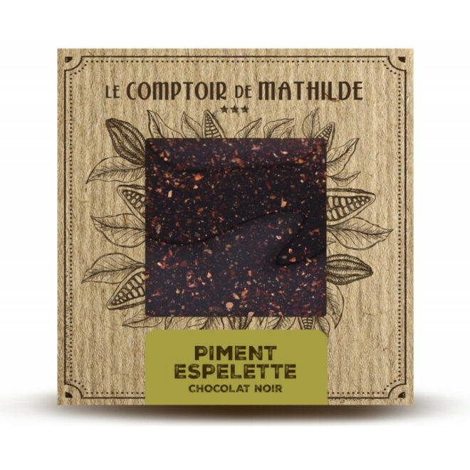 Piment d’Espelette - Tablette Chocolat Noir - 80g