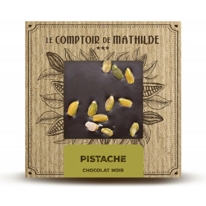 Pistache - Tablette Chocolat Noir - 80g